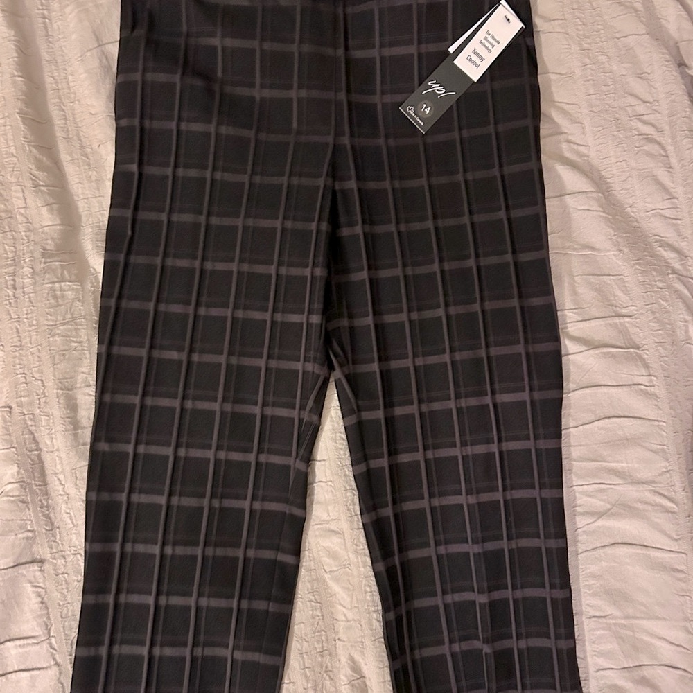 Black Plaid Pants
